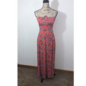 NWT Banana Republic Maxi Tube Top Dress Floral Strapless Stretch Size XS